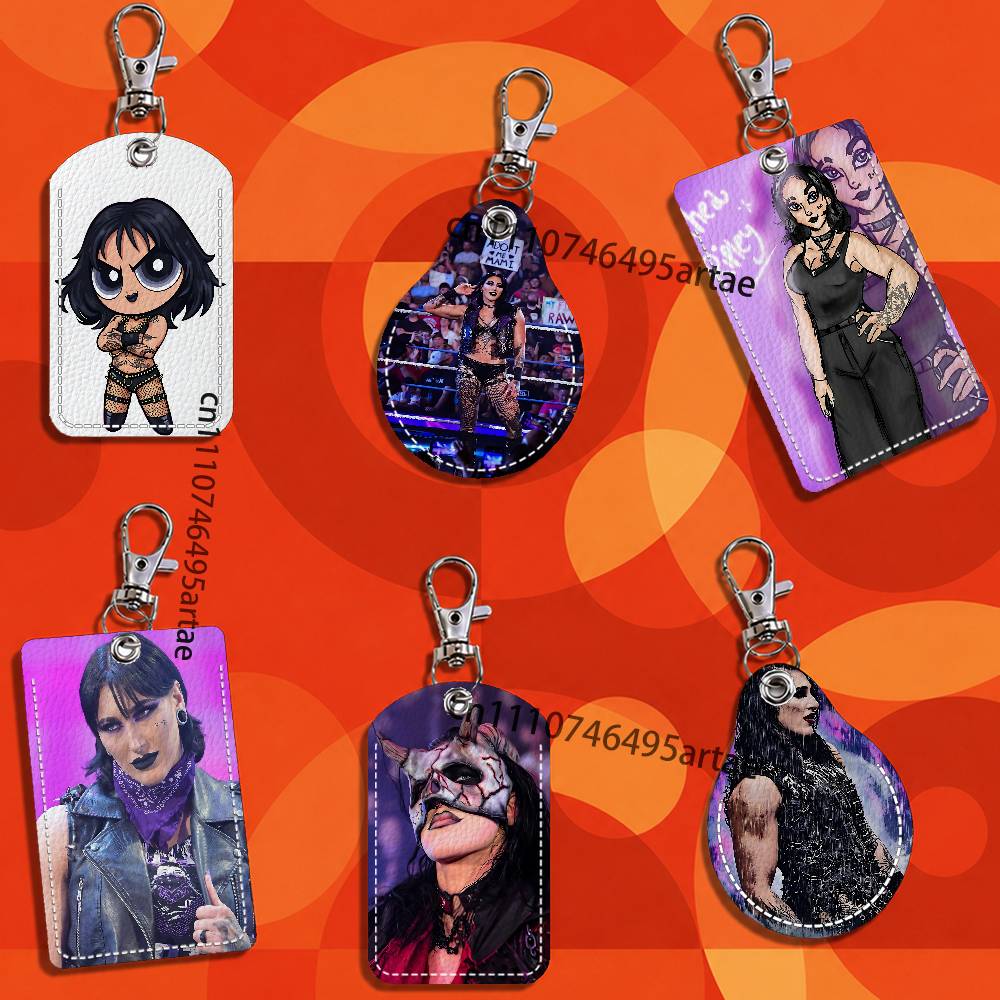 Party Favor Bag - Porte-cartes rectangulaire en cuir Mami Black