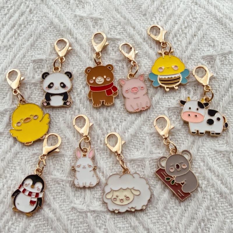 Party Favor Bag - 10 porte-clés en alliage en forme