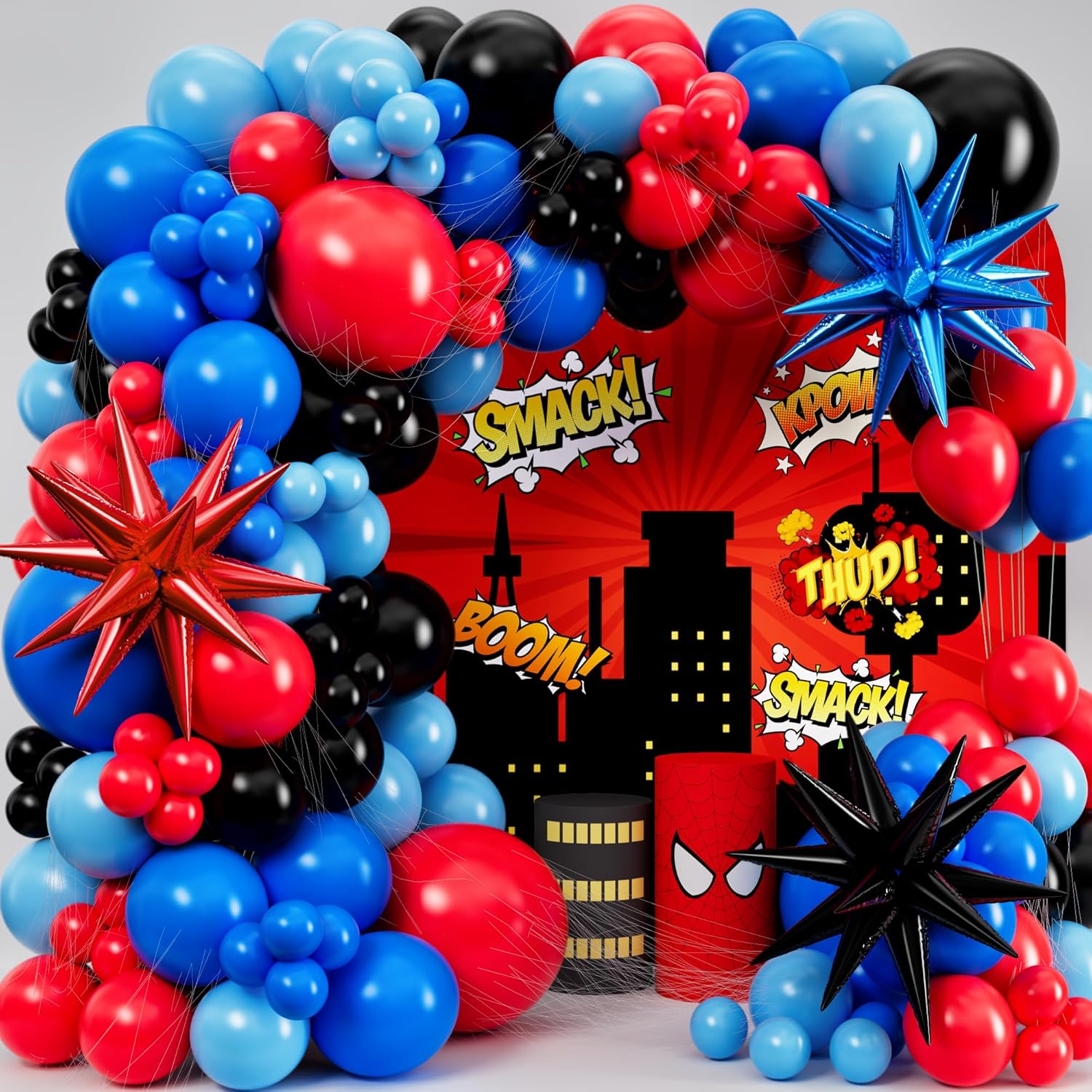 Balloon Arch Kit - Guirlande de ballons en latex noir,